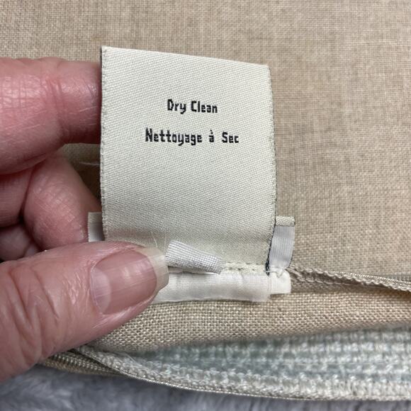 Pottery Barn Pillow Cover Square 20x20 Seagrass Linen Textured Zipper Neutral - Picture 4 of 7